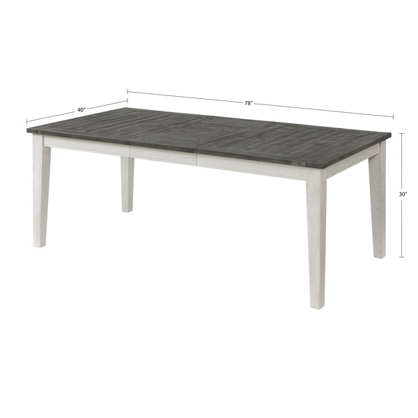 Laurel Foundry Modern Farmhouse Hoddesd Solid Wood 78” Dining Table